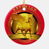 Golden Lamassu Keramik Ornament (Hinten)