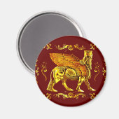 Golden Lamassu Magnet (Vorderseite/Rückseite)