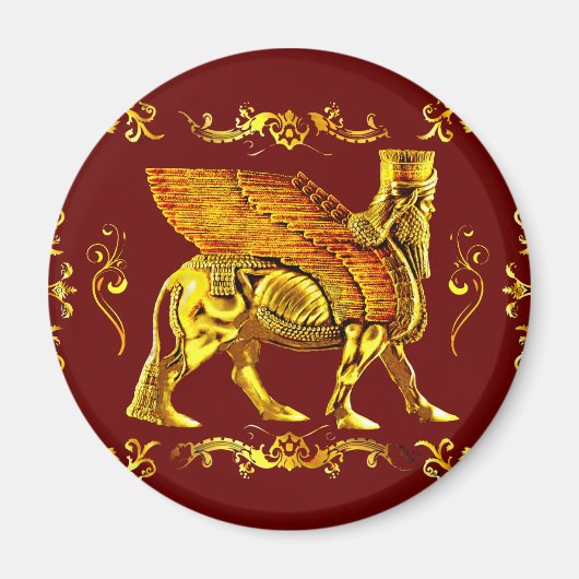 Golden Lamassu Magnet (Vorne)
