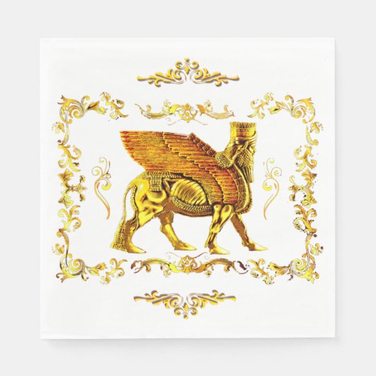Golden Lamassu Serviette (Vorderseite)