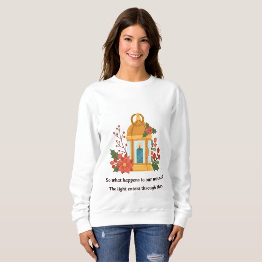 Golden Lantern | Healing Light & Spiritual Hope Sweatshirt (Vorne ganz)