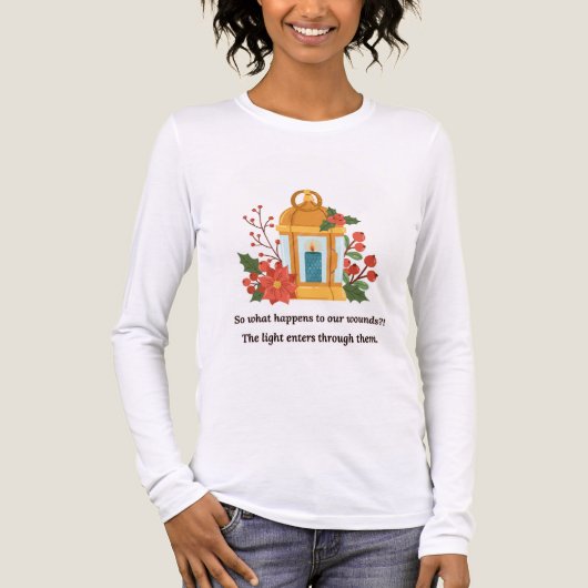 Golden Lantern | Healing Light & Spiritual Hope Tri-Blend Shirt (Vorderseite)