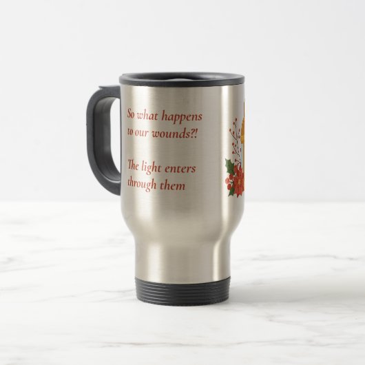 Golden Lantern Mug | Inspirational Quote Mug Reisebecher (Vorderseite Links)