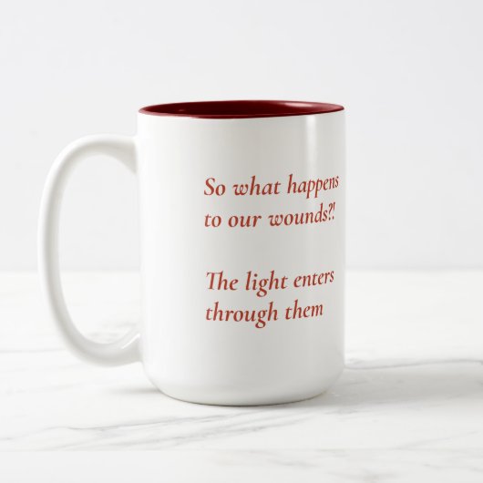 Golden Lantern Mug | Inspirational Quote Mug Zweifarbige Tasse (Links)