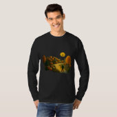 Golden Lantern Path Village Illustration Art Print T-Shirt (Vorne ganz)