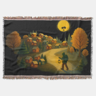Golden Lantern Village Throw Blanket Cozy Decorati Decke