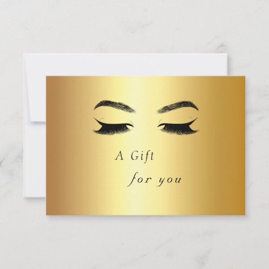 Golden Lashes & Brow Beauty Salon Geschenkgutschei (Vorderseite)