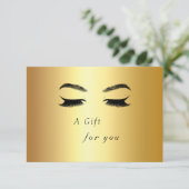 Golden Lashes & Brow Beauty Salon Geschenkgutschei (Stehend Vorderseite)