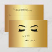 Golden Lashes & Brow Beauty Salon Geschenkgutschei (Vorne/Hinten)