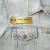 Golden Lashes & Brow Beauty Salon Namensschild (Beispiel)