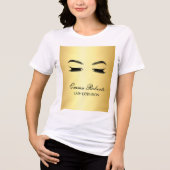 Golden Lashes & Brow Beauty Salon Tri-Blend Shirt (Vorderseite)