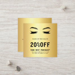 Golden Lashes & Brows Beauty Salon Ermäßigung Kart Rabattkarte