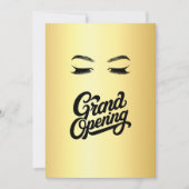 Golden Lashes & Brows Beauty Salon Grand Opening Einladung (Vorderseite)