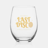 Golden Last Disco Personalisiertes Bacheloretto Weinglas Ohne Stiel (Vorderseite)