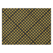 Golden Lattice Black and Gold Tableclout Tischdecke (Vorderseite (Horizontal))