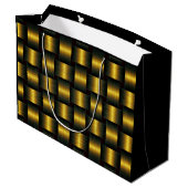 Golden Lattice Geschenktasche Große Geschenktüte (Rückseite Schrägansicht)