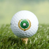 Golden Laurel Leaf Golfclub Personalisiert Golfball (Insitu T-Shirt)