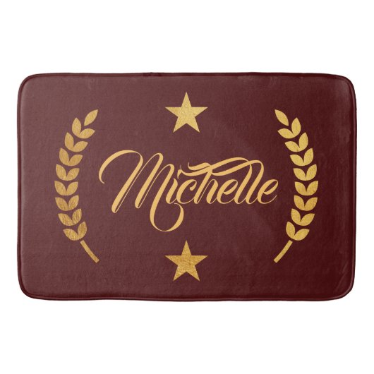 Golden Laurel Wreath Badematte (Vorderseite)