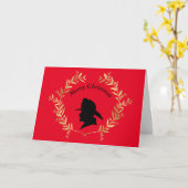 Golden Laurel Wreath Fireman Weihnachtskarte Karte (Gelbe Blume)