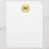 Golden Laurel Wreath Monogram (Vorne/Hinten)