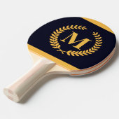 Golden Laurel Wreath Monogram Tischtennis Schläger (Vorderseite)