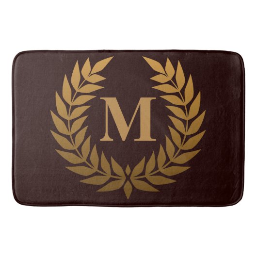 Golden Laurel Wreathe Badematte (Vorderseite)