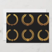 Golden Laurel Wreaths Einladungen (Vorderseite)