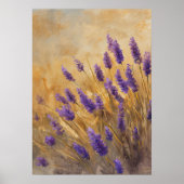 Golden Lavender Field Wall Art Print Poster (Vorne)