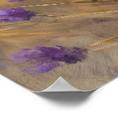 Golden Lavender Field Wall Art Print Poster (Ecke)