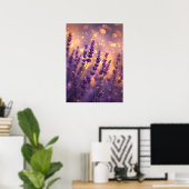 Golden Lavender Field Wall Art Print Poster (Heimbüro)