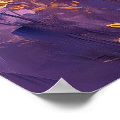 Golden Lavender Flowers Wall Art Print Poster (Ecke)