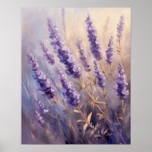 Golden Lavender Wall Art Print | Vertical Poster (Vorne)