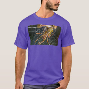 Golden Leaf Curling Spider T-Shirt
