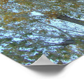 Golden Leaf Foto Family Tree 4 Generation Poster (Ecke)