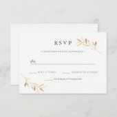 Golden Leaf Garden Wedding Digital oder Print UAWG Einladung (Vorne/Hinten)