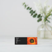 GOLDEN LEAF IN ORANGE FRAKTAL WIRBEL MINI VISITENKARTE (Stehend Vorderseite)