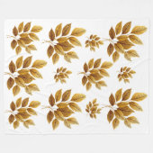 Golden Leaf Luxury Fleecedecke (Vorderseite (Horizontal))