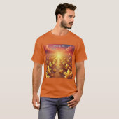 Golden Leaf Path Mens Tshirt (Vorne ganz)