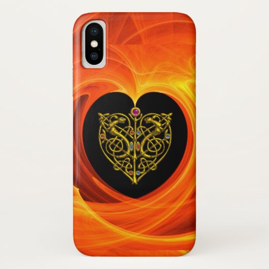 GOLDEN LEAF, schwarz-orange gelb Case-Mate iPhone Hülle (Rückseite)