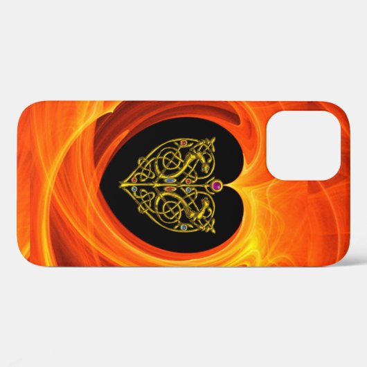 GOLDEN LEAF, schwarz-orange gelb Case-Mate iPhone Hülle (Rückseite (Horizontal))