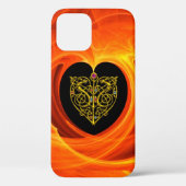 GOLDEN LEAF, schwarz-orange gelb Case-Mate iPhone Hülle (Rückseite)