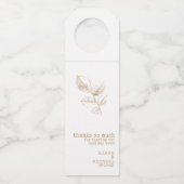 Golden Leaf Wedding ID655 Flaschenanhänger (Vorderseite)