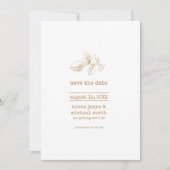 Golden Leaf Wedding ID655 Save The Date (Vorderseite)