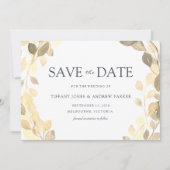 Golden Leaf Wreath Paradies für Kletterhexen: Save The Date (Vorderseite)
