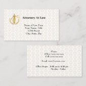 Golden Legal Symbols Juristenkarte Visitenkarte (Vorne/Hinten)
