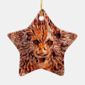Golden Leo Keramik Ornament (Vorne)