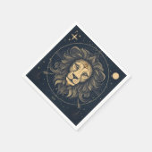 Golden Leo Zodiac Astrologie Design Serviette (Ecke)