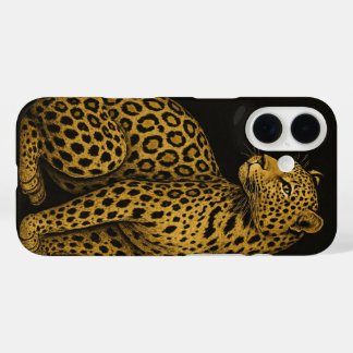 Golden Leopard Elegance - Luxuriöses Regal iPhone  iPhone 16 Hülle