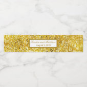 Golden Leopard Glitzer Textur Wasserflaschenetikett (Einzelnes Label)