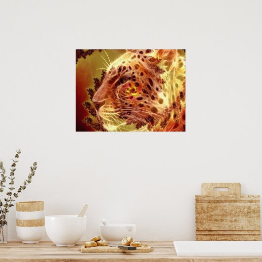 Golden Leopard - Poster (Küche)